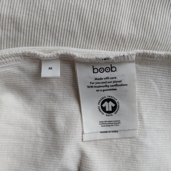 Boob Design cream/natural ribbed nursing tank top (M) - Picture 4 of 4